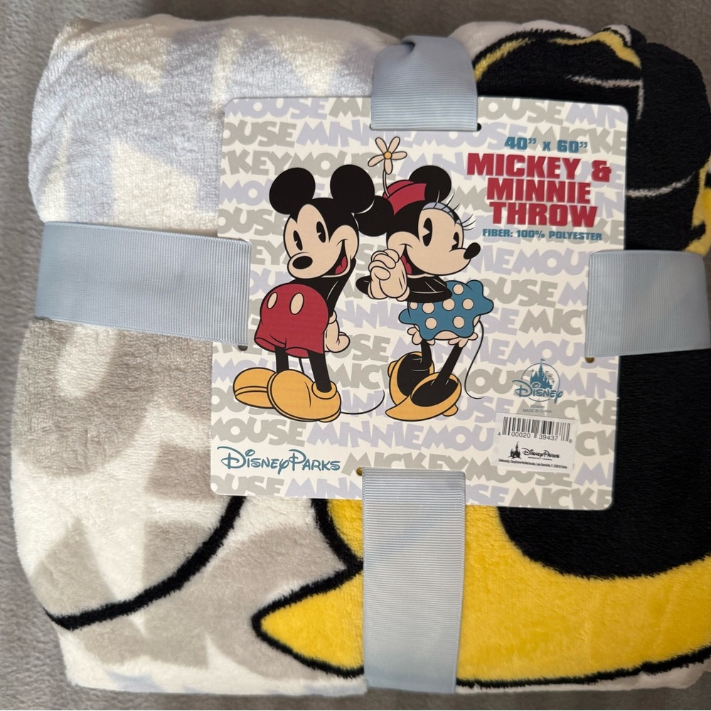 Disney Mickey & Minnie Mouse Throw Blanket 40”x60”  NEW